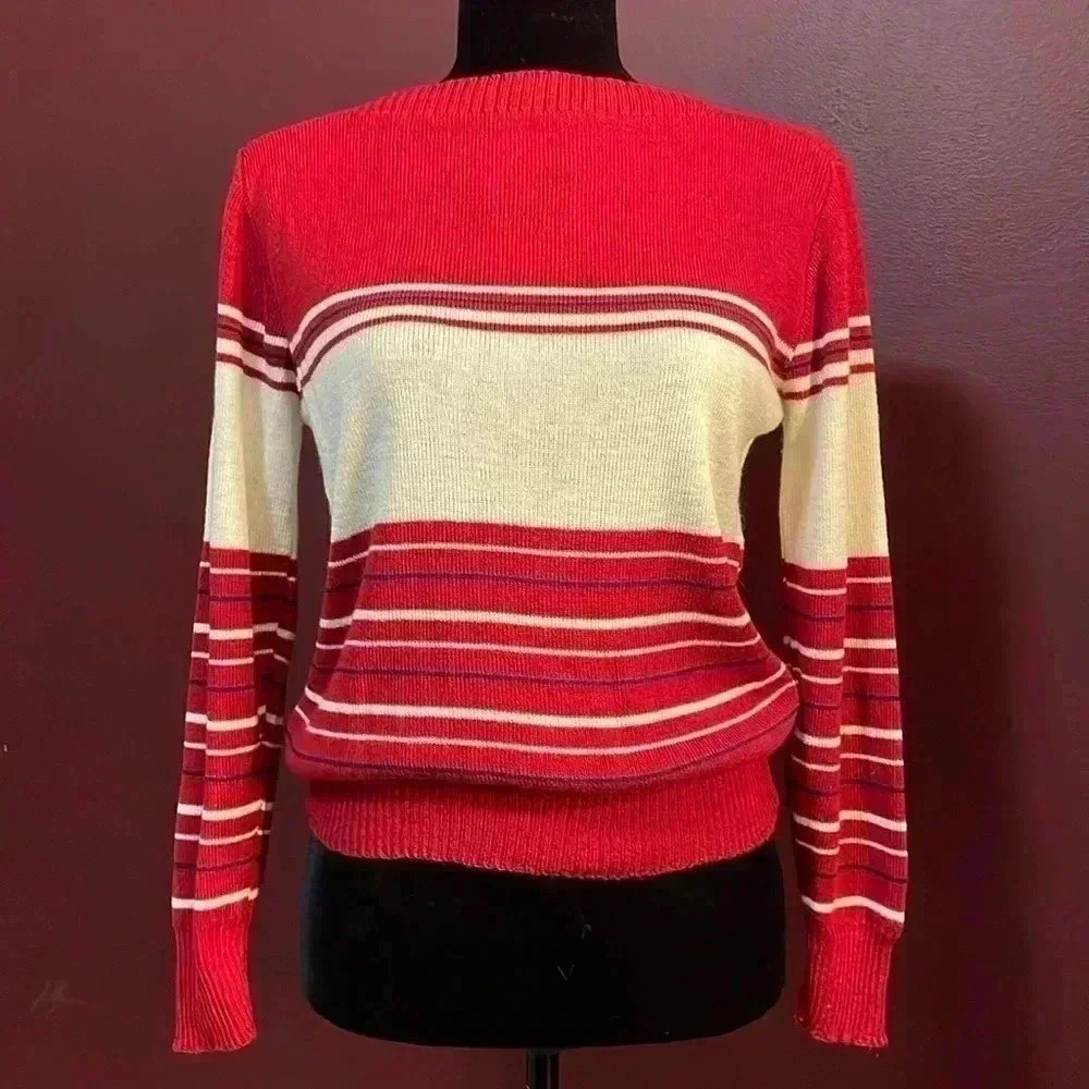 Vintage Barry & Me Women’s Small Acrylic Made in USA Long Sleeved Sweater